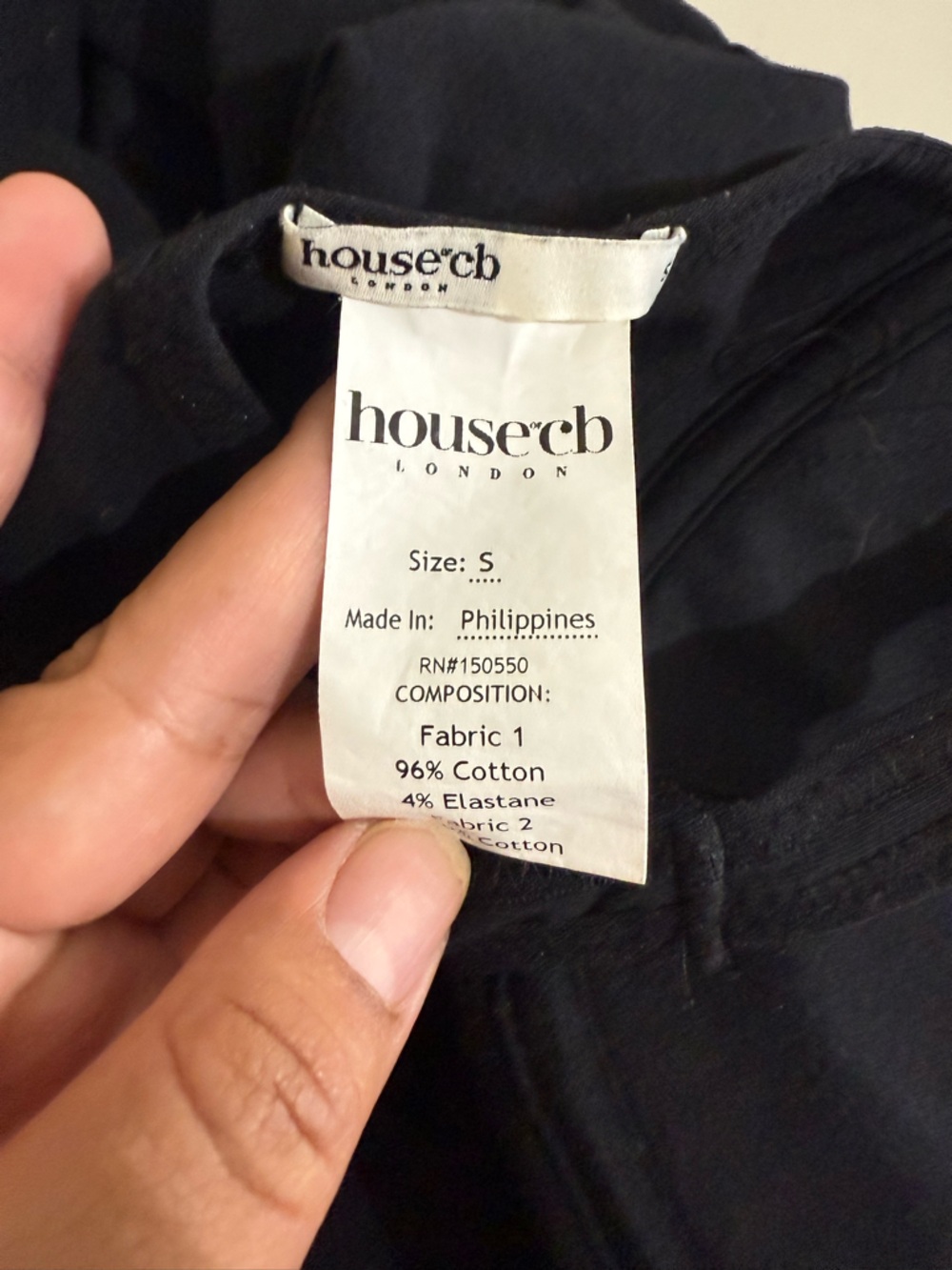 House of CB Black Branded Garment Tag Detail - Picture 9 of 10